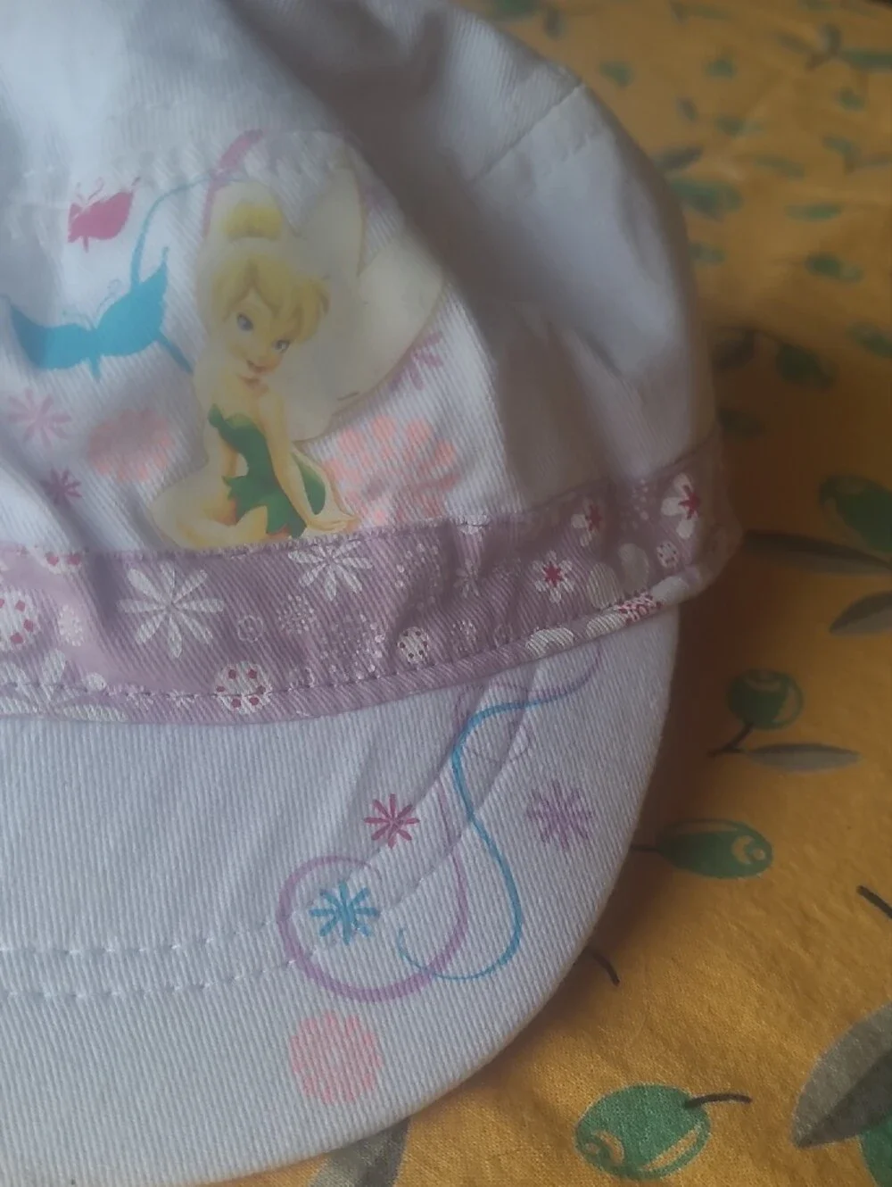 Disney White and Lavender Tinker Bell Kids Cap